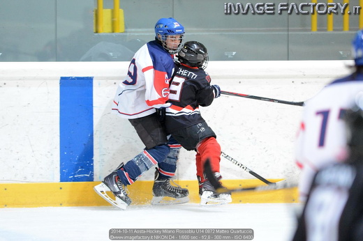 2014-10-11 Aosta-Hockey Milano Rossoblu U14 0872 Matteo Quartuccio